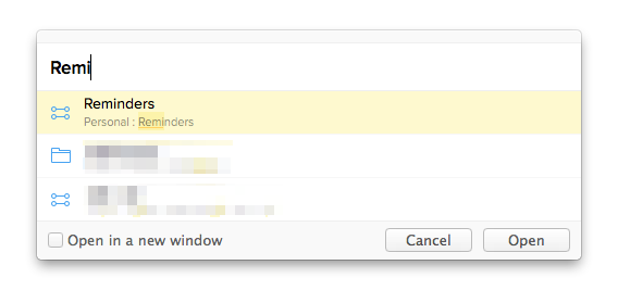 OmniFocus 2 Quick Open